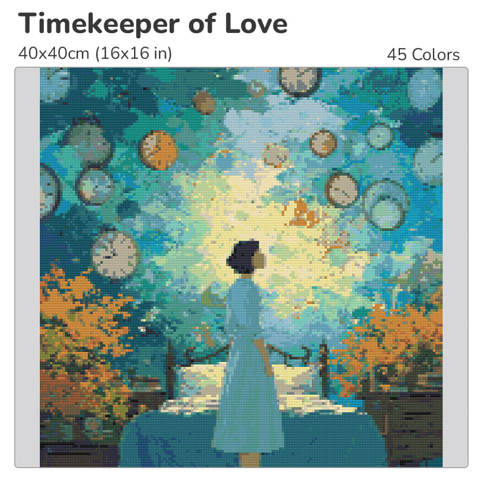 Timekeeper of Love Diamond Painting Kit-40x40cm (16x16 in)-Heartful Diamonds