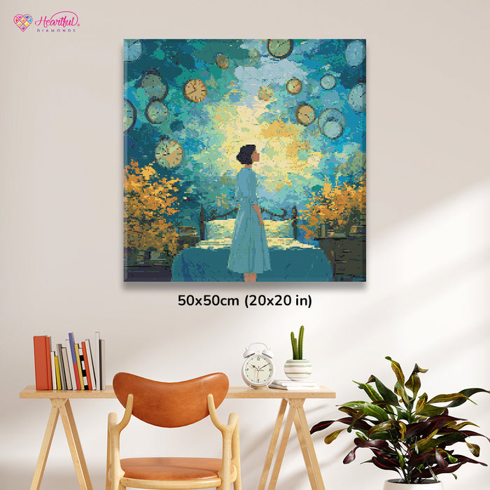 Timekeeper of Love Diamond Painting Kit-50x50cm (20x20 in)-Heartful Diamonds