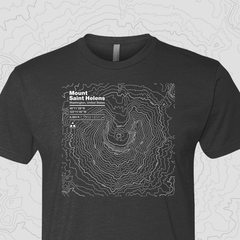 Topographic Unisex Tee - Mount Saint Helens, Washington