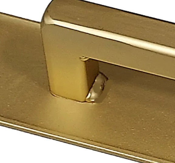 Tuscan Door Pull #4 with hammered back plate - Multiple Finishes Available