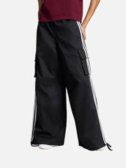 ADIDAS ORIGINALS Twill 3-Stripes Cargo Pants – Black/White, yan görünüm