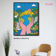 Twin Falls Diamond Painting Kit-50x65cm (20x26 in)-Heartful Diamonds