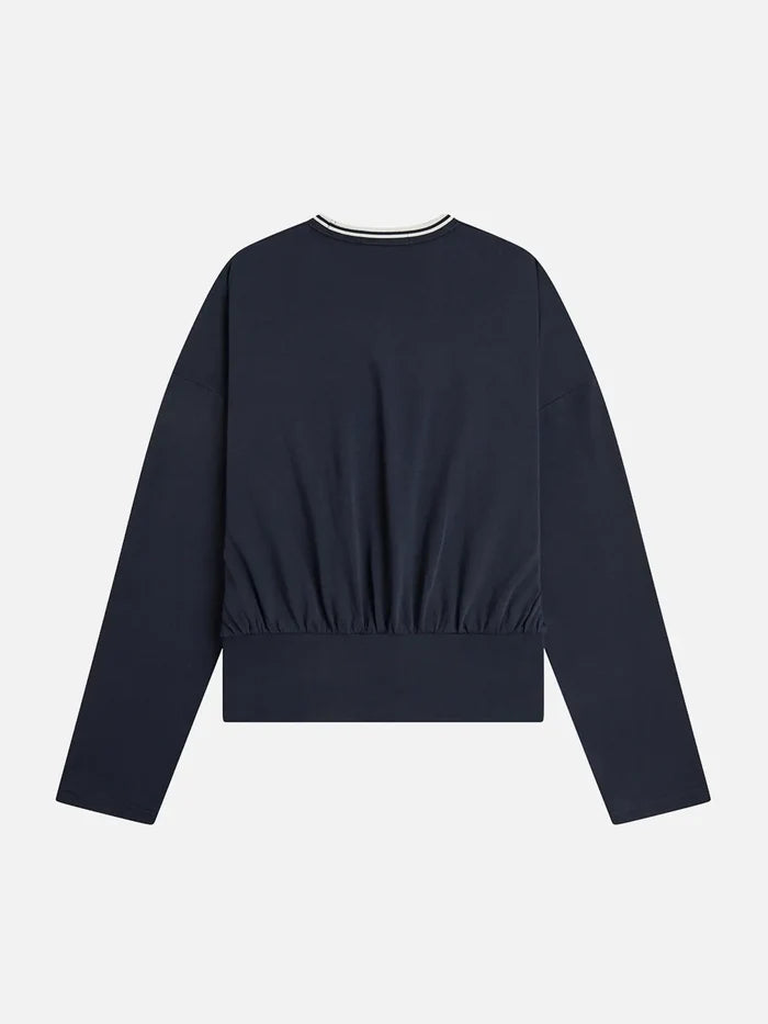 FRED PERRY Twin Tipped L/S T-Shirt – navy/white, arka görünüm