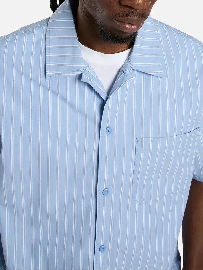 DICKIES Venedocia Stripe Shirt SS - Endless Sky - Uncategorized GÖMLEK