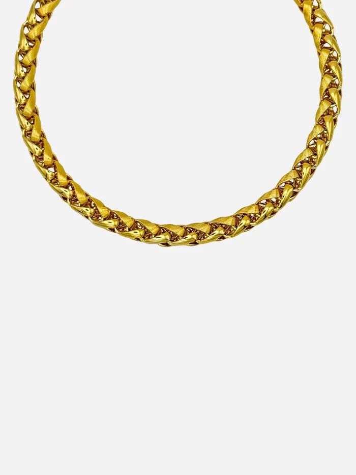 NES VINTAGE Vintage Gold Plated Chunky Necklace - Necklaces KOLYE