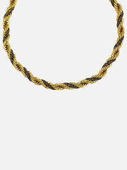 NES VINTAGE Vintage Gold & Silver Plated Rope Twist Necklace - Necklaces KOLYE