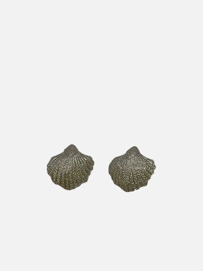 NES VINTAGE Vintage Marchasite Style Shell Earrings - Earrings KÜPE