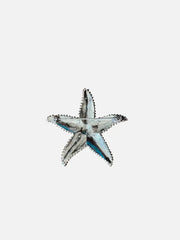 NES VINTAGE Vintage Textured Star Brooch – gümüş, ön görünüm