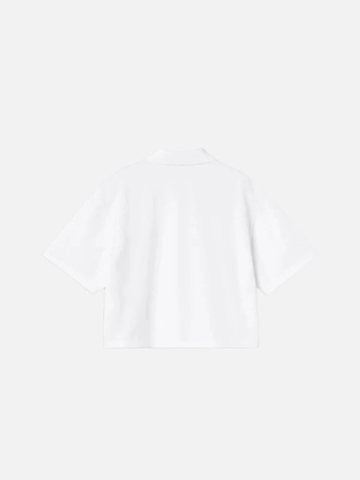 CARHARTT WIP W' S/S Carhartt Script Polo TS - White/Black - Uncategorized T-SHIRT