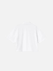 CARHARTT WIP W' S/S Carhartt Script Polo TS - White/Black - Uncategorized T-SHIRT