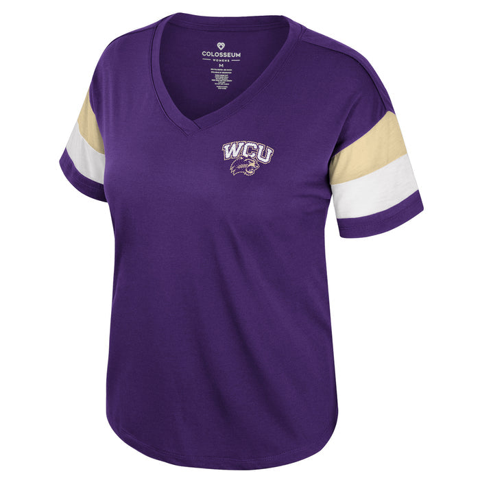WCU Women's Sparkle V-Neck Tee
