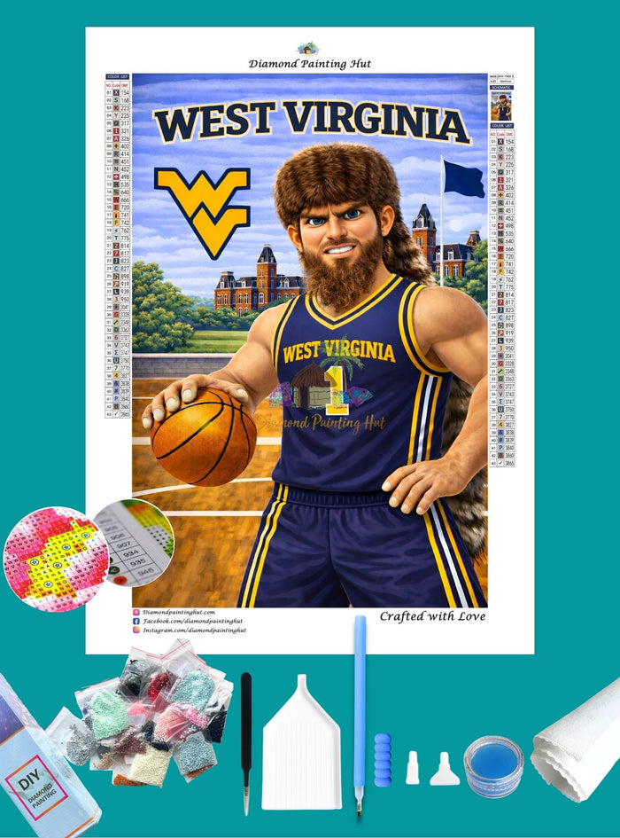 West Virginia Mountaineers Mascot Diamond Painting