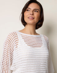 Round Neck Net Top