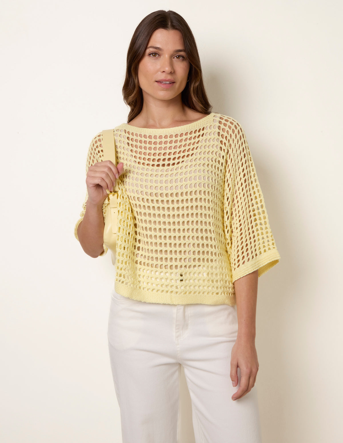 Round Neck Net Top