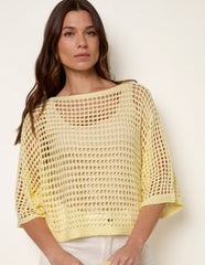 Round Neck Net Top