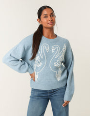 Embroidered Design Jumper