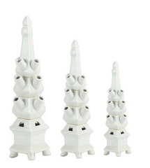 White Porcelain Tulipiere by The Enchanted Home