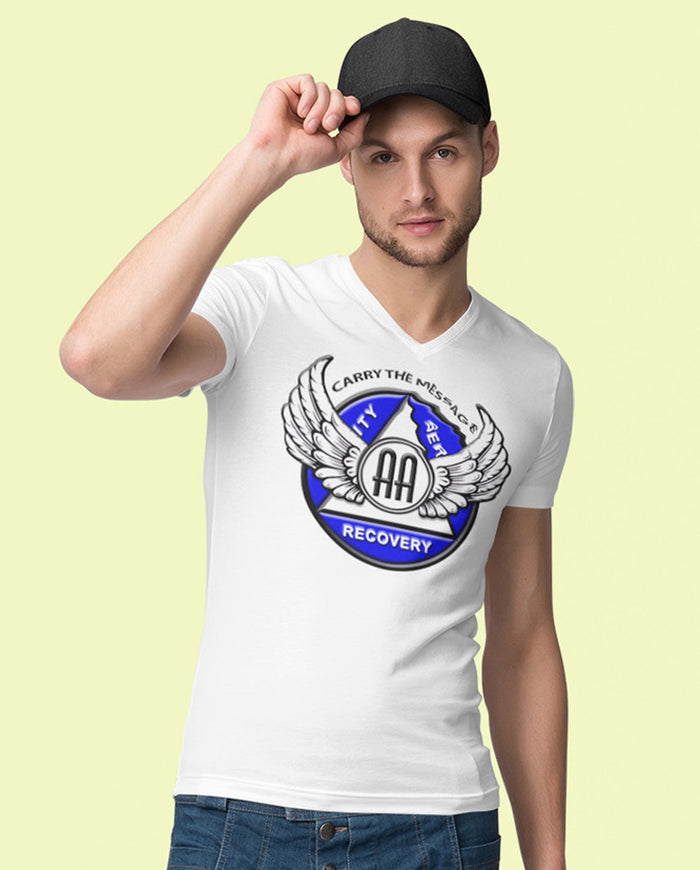 Winged AA Symbol AA V-Neck Tee