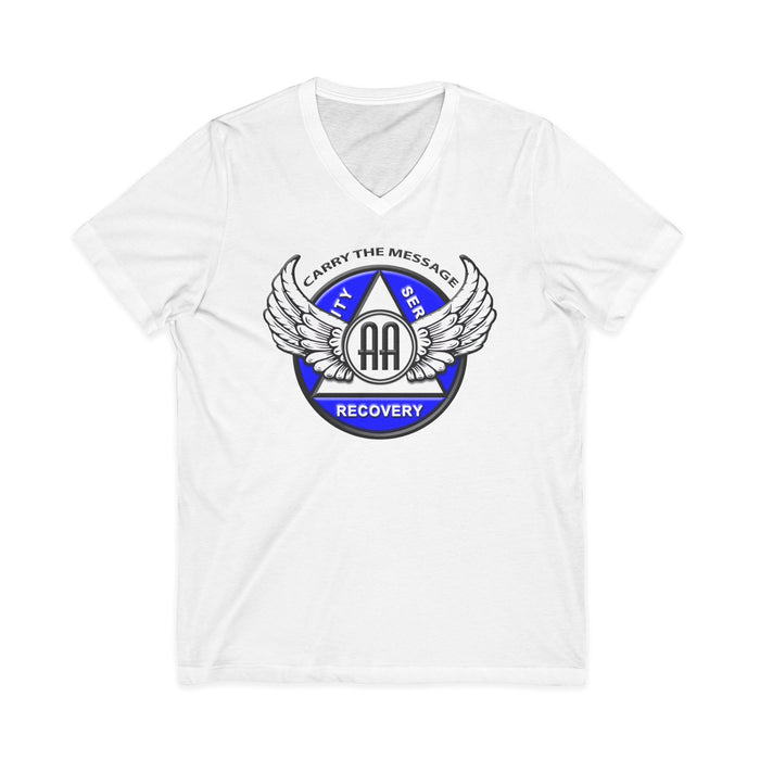 Winged AA Symbol AA V-Neck Tee