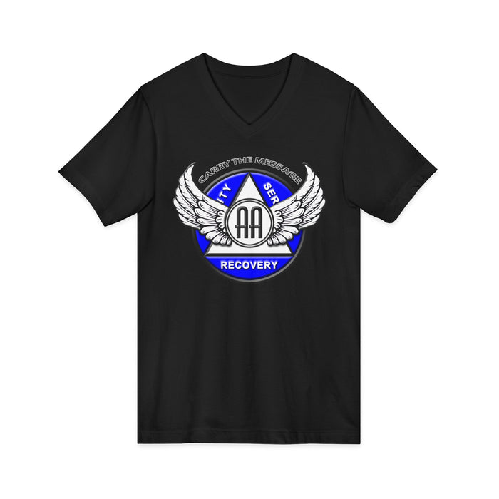Winged AA Symbol AA V-Neck Tee