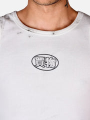 shopi go Yasaka Tank Top - Melange Grey, ön görünüm logo detayı