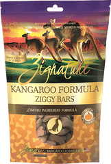 Zignature Ziggy Bar GF Kangaroo Treats For Dogs